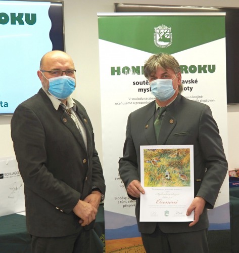 Předávání ocenění Leoši Brožkovi z MS Vitice